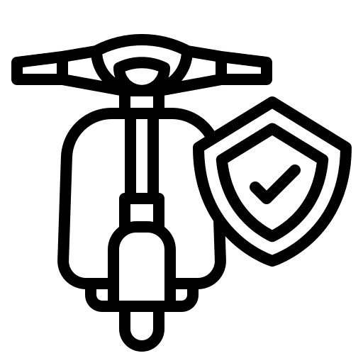 Insurance motorbike security protection icon