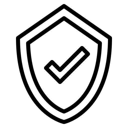 Insurance security shield check icon