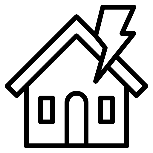 Natural disaster dangerous natural disaster electrical icon