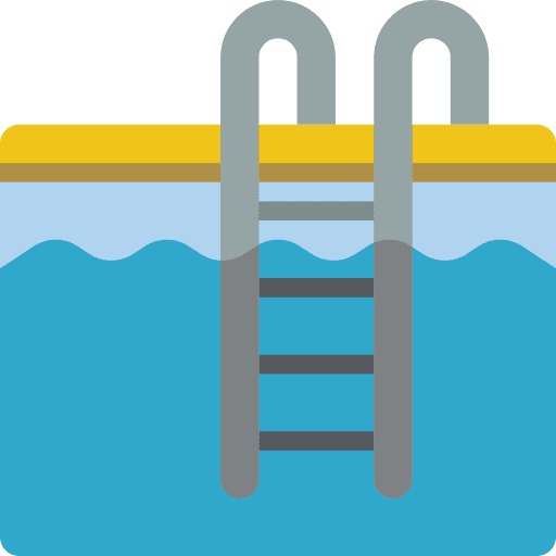 Swimming pool summer holidays ladder icon Swimming pool summer holidays ladder icon