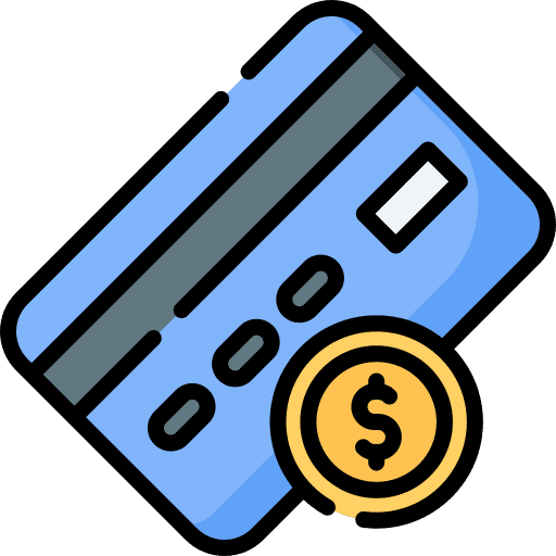 Credit card payment business and finance credit card payment debit card icon