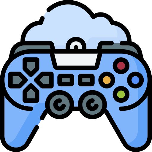 Gamepad cloud joystick gaming icon
