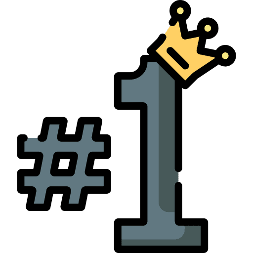 Rank crown sports and competition first position icon