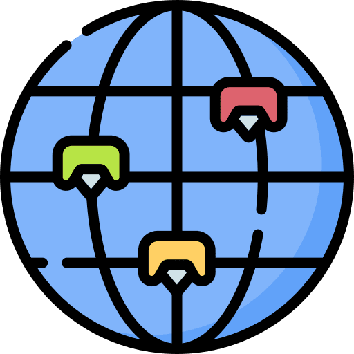 Global online gaming electronics strategy icon Global online gaming electronics strategy icon