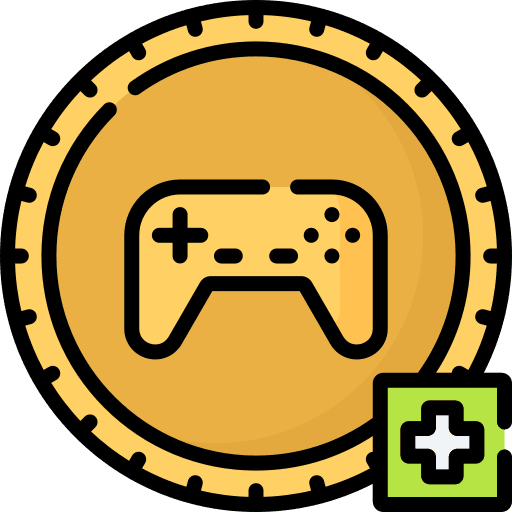 Money currency coin gaming icon Money currency coin gaming icon