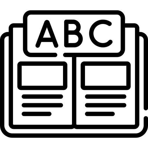 Learning grammar education abc icon