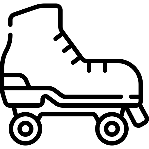 Roller skate sports and competition exercise roller skate icon Roller skate sports and competition exercise roller skate icon