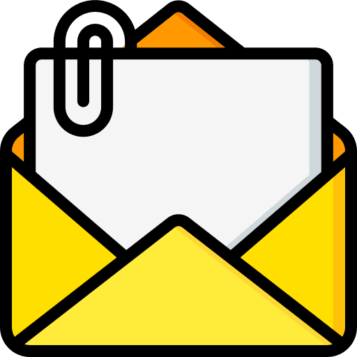 Email attach paperclip mailing icon