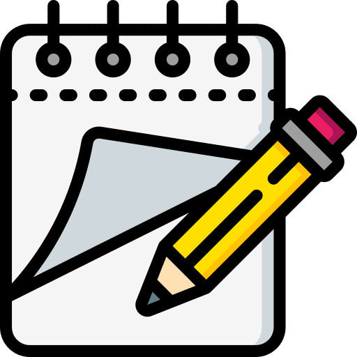 Notepad education notes pencil icon