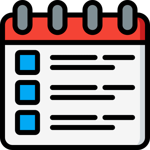 Calendar planner event list icon