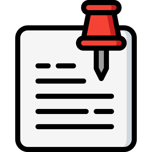 Note task pinned push pin icon