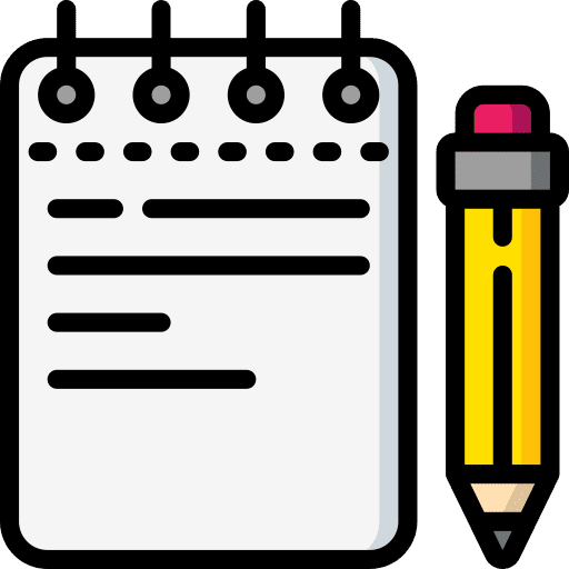 Notepad notes education pencil icon