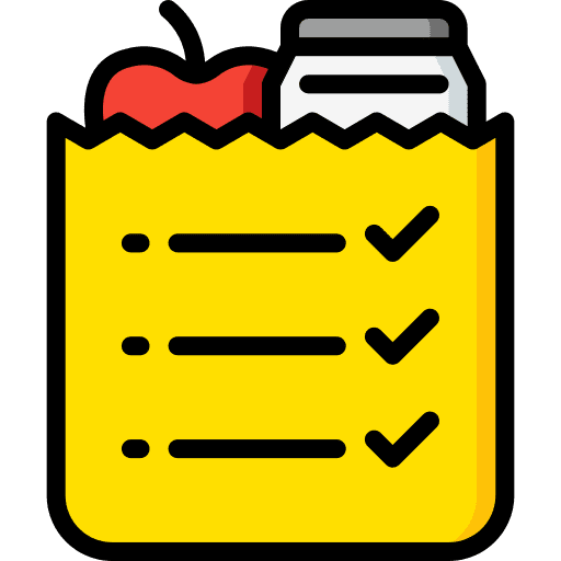 Shopping list checklist shopping center criteria icon