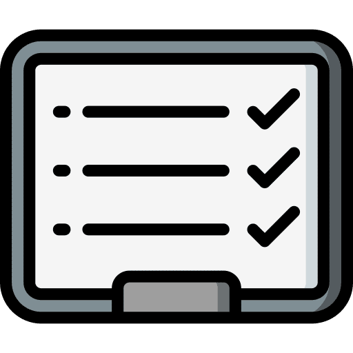 Whiteboard tasks whiteboard check list icon