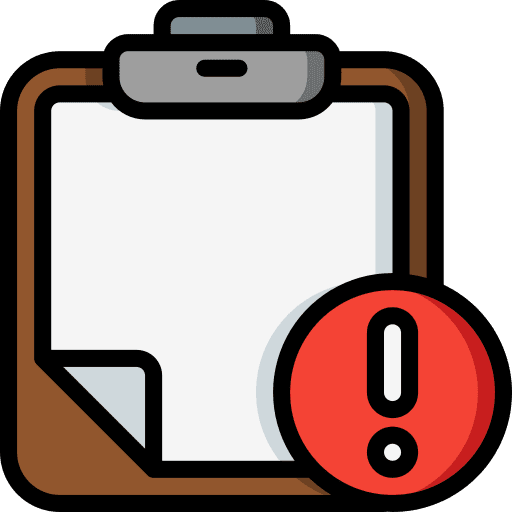 Clipboard clipboard page warning icon