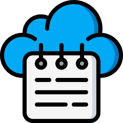 Cloud cloud clipboard notes icon