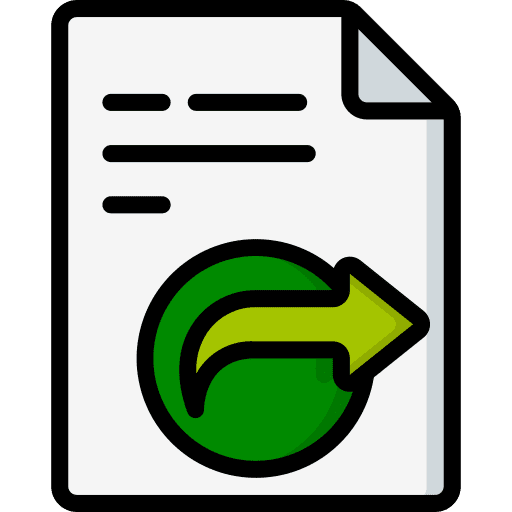 Forward send notes document icon