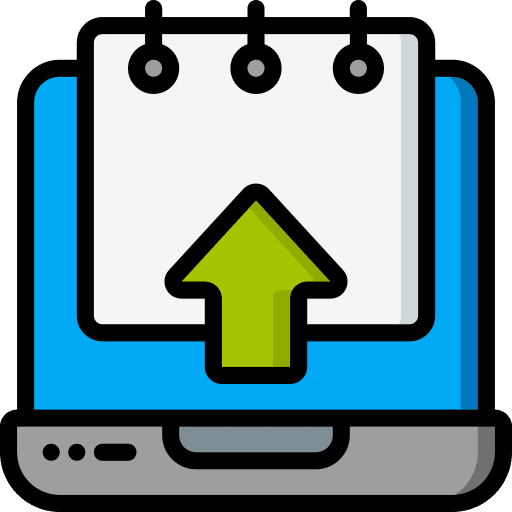 Laptop study files and folders file icon