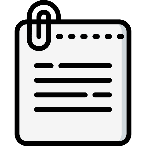 Notepad notepad files and folders paperclip icon