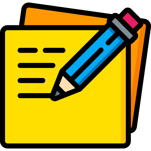 Planning education organization write icon