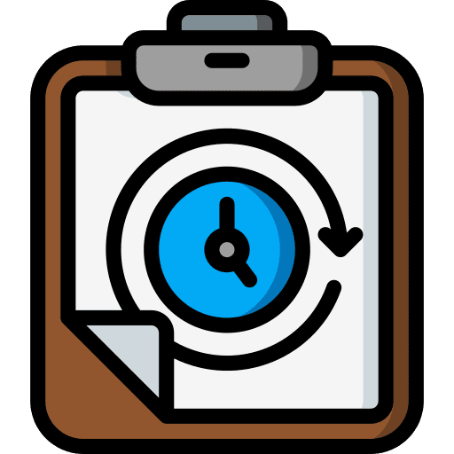 Clipboard time estimate schedule icon