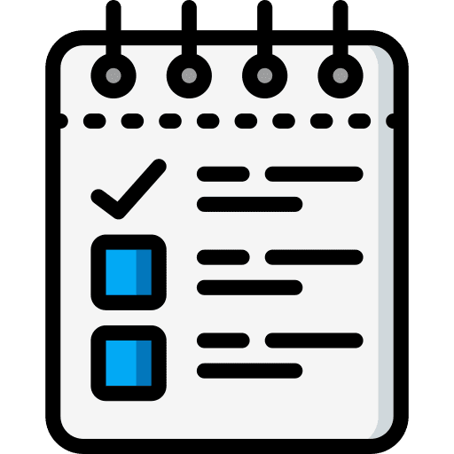 List checklist list files and folders icon