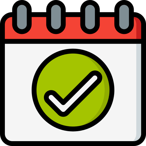 Calendar calendar check mark time and date icon