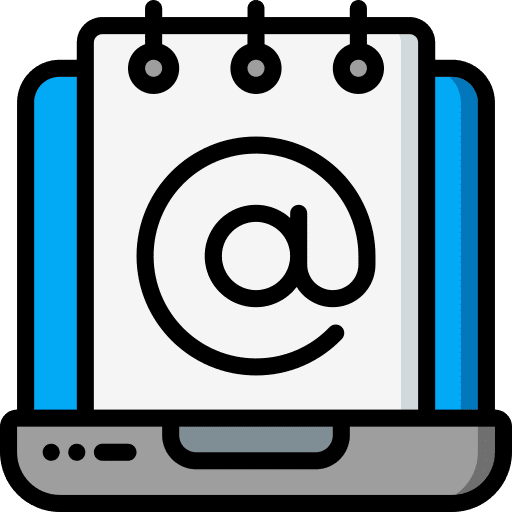 Laptop mail envelope marketing icon