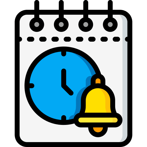 Notepad alarm alert schedule icon