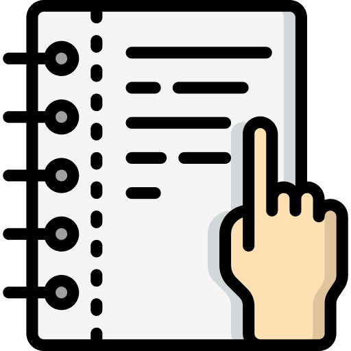 Notepad education hand note icon