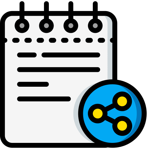 Share documents notepad ui icon