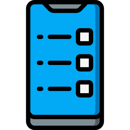 Smartphone criteria check list electronics icon