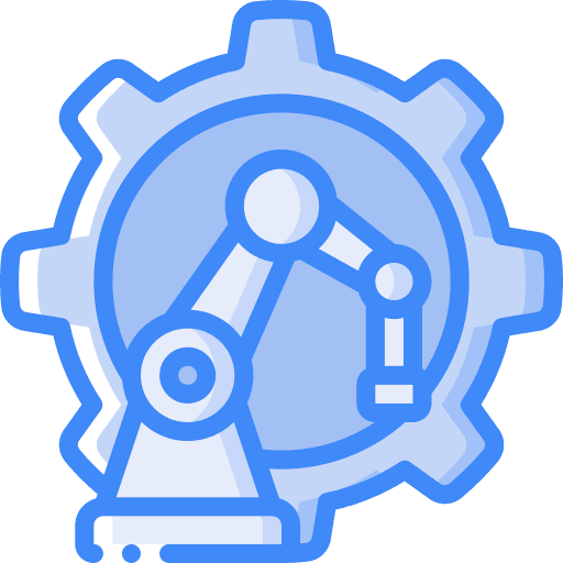 Engineer arm industry factory icon