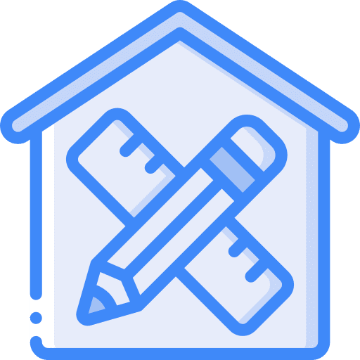 Interior design planning house furniture and household icon