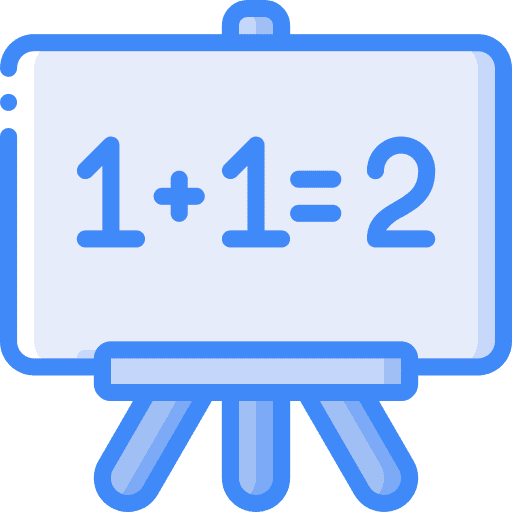 Whiteboard mathematics sum education icon
