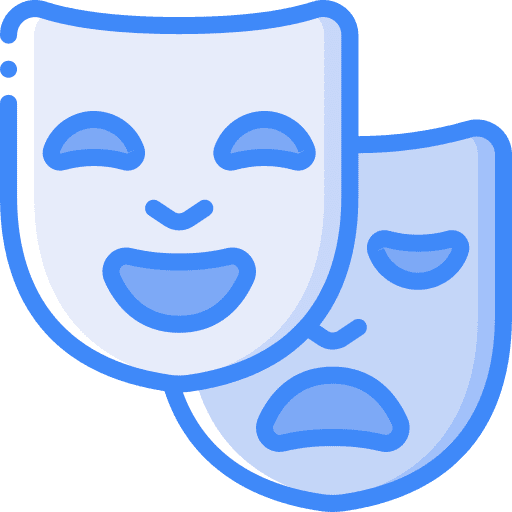 Drama theatre acting class education icon