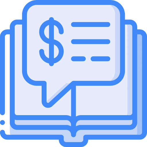 Financial bubble read book icon