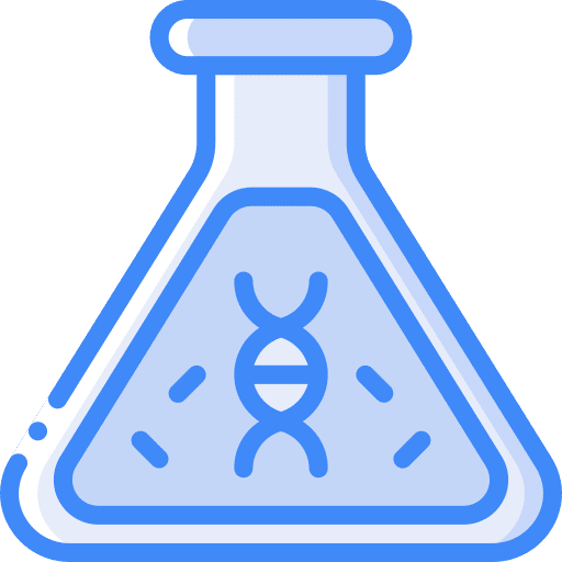 Flask chemicals education scientist icon