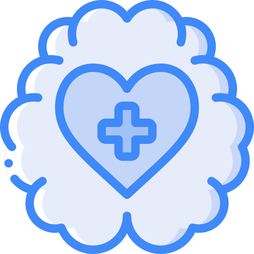 Mental health studies brain healthcare icon