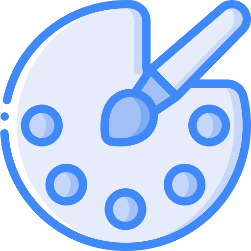 Paint palette brush painter paint palette icon