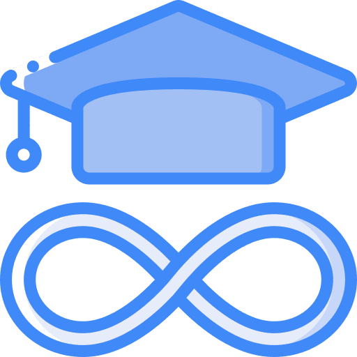Hat combined university symbol icon