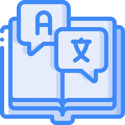 Book translate book communications icon