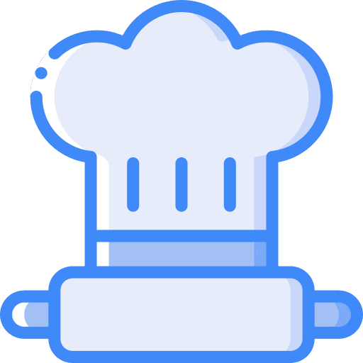 Chef hat cook rolling pin hat icon