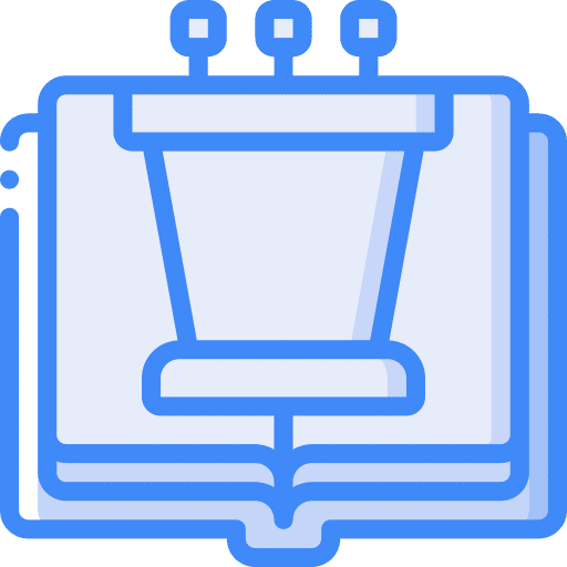 Political science book education study icon