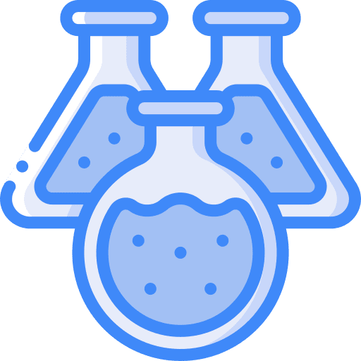 Flasks education science testing icon