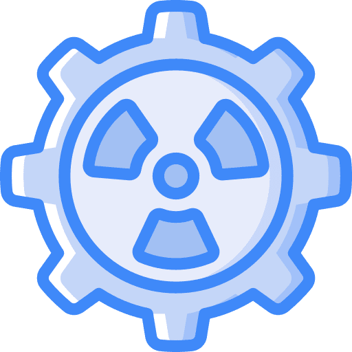 Nuclear energy gear maintenance industry icon