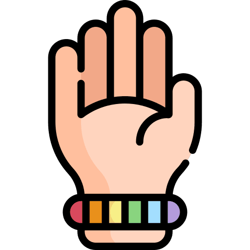 Hand bracelet fist world pride day icon