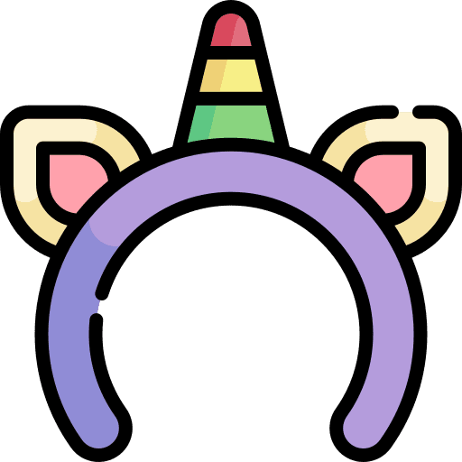 Unicorn party fashion costume icon Unicorn party fashion costume icon