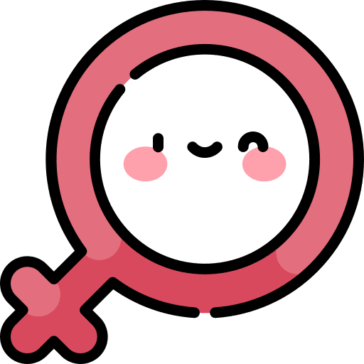 Female signaling shapes and symbols gender icon Female signaling shapes and symbols gender icon