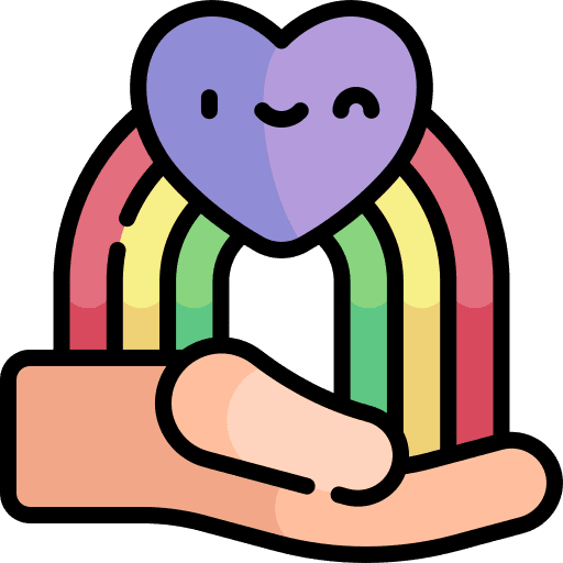 Rainbow cultures hands celebration icon Rainbow cultures hands celebration icon